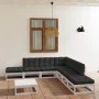 8-piece garden furniture set with solid pine wood cushions by vidaXL, Garden sets - Ref: Foro24-3076560, Price: 624,46 €, Dis...