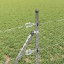 Reja con postes Plateado 0.4 x 10 m Acero recubierto de PVC