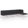 Juego de muebles de jardín 5 pzas y cojines madera pino maciza de vidaXL, Conjuntos de jardín - Ref: Foro24-3076565, Precio: ...