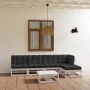 Garden furniture 6 pieces with cushions made of solid pine wood by vidaXL, Garden sets - Ref: Foro24-3076570, Price: 455,21 €...