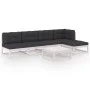 Garden furniture 6 pieces with cushions made of solid pine wood by vidaXL, Garden sets - Ref: Foro24-3076570, Price: 455,21 €...