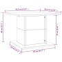 Couchtisch aus geräuchertem Eichenholzwerkstoff, 55,5 x 55,5 x 40 cm von vidaXL, Couchtisch - Ref: Foro24-813095, Preis: 29,5...