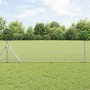 Reja con postes Plateado 0.6 x 10 m Acero recubierto de PVC