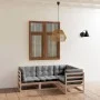Muebles de jardín 4 piezas con cojines de madera de pino maciza de vidaXL, Conjuntos de jardín - Ref: Foro24-3076594, Precio:...