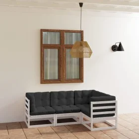 4-piece garden furniture set with solid pine wood cushions by vidaXL, Garden sets - Ref: Foro24-3076595, Price: 472,48 €, Dis...