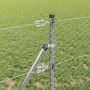 Reja con postes Plateado 0.6 x 10 m Acero recubierto de PVC