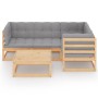 5-piece garden furniture set with solid pine wood cushions by vidaXL, Garden sets - Ref: Foro24-3076599, Price: 395,11 €, Dis...