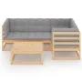 5-piece garden furniture set with solid pine wood cushions by vidaXL, Garden sets - Ref: Foro24-3076599, Price: 390,96 €, Dis...