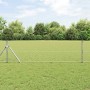 Reja con postes Plateado 0.6 x 10 m Acero recubierto de PVC
