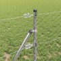 Reja con postes Plateado 0.6 x 10 m Acero recubierto de PVC
