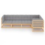 5-teiliges Gartenmöbel-Set mit Kissen aus massivem Kiefernholz von vidaXL, Gartensets - Ref: Foro24-3076604, Preis: 489,07 €,...