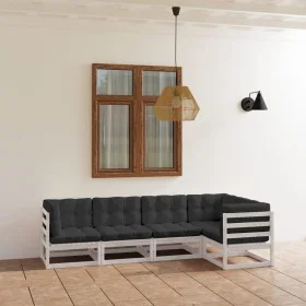 5-piece garden furniture set with solid pine wood cushions by vidaXL, Garden sets - Ref: Foro24-3076605, Price: 497,46 €, Dis...