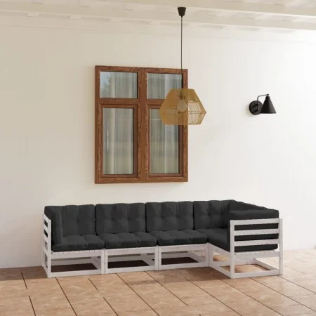 5-piece garden furniture set with solid pine wood cushions by vidaXL, Garden sets - Ref: Foro24-3076605, Price: 497,13 €, Dis...