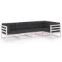 5-piece garden furniture set with solid pine wood cushions by vidaXL, Garden sets - Ref: Foro24-3076605, Price: 497,13 €, Dis...