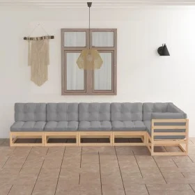 Garden furniture 6 pieces with cushions made of solid pine wood by vidaXL, Garden sets - Ref: Foro24-3076614, Price: 541,35 €...