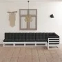 Garden furniture 6 pieces with cushions made of solid pine wood by vidaXL, Garden sets - Ref: Foro24-3076615, Price: 645,44 €...