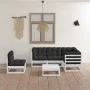 Muebles de jardín 6 piezas con cojines de madera de pino maciza de vidaXL, Conjuntos de jardín - Ref: Foro24-3076630, Precio:...