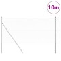 Reja con postes Plateado 1.2 x 10 m Acero recubierto de PVC