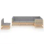 Gartenmöbel 6-teilig mit Kissen aus massivem Kiefernholz von vidaXL, Gartensets - Ref: Foro24-3076634, Preis: 541,60 €, Rabat...