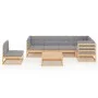 7-teiliges Gartenmöbel-Set und Kissen aus massivem Zirbenholz von vidaXL, Gartensets - Ref: Foro24-3076639, Preis: 597,38 €, ...