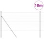 Reja con postes Plateado 1.2 x 10 m Acero recubierto de PVC