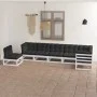 7-teiliges Gartenmöbel-Set und Kissen aus massivem Zirbenholz von vidaXL, Gartensets - Ref: Foro24-3076645, Preis: 671,53 €, ...