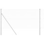 Reja con postes Plateado 1.4 x 10 m Acero recubierto de PVC