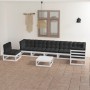Garden furniture 8 pieces and cushions solid pine wood by vidaXL, Garden sets - Ref: Foro24-3076650, Price: 730,28 €, Discoun...
