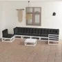 Muebles de jardín 8 pzas y cojines madera maciza pino de vidaXL, Conjuntos de jardín - Ref: Foro24-3076650, Precio: 717,15 €,...