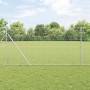 Reja con postes Plateado 1.4 x 10 m Acero recubierto de PVC