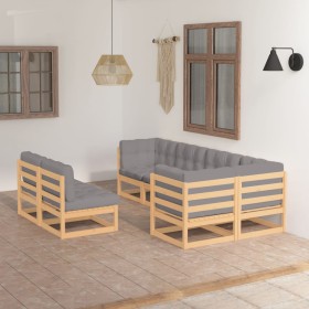 Garden furniture set 7 pieces and cushions solid pine wood by vidaXL, Garden sets - Ref: Foro24-3076654, Price: 681,84 €, Dis...