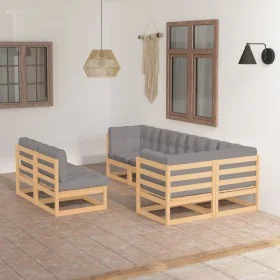 Garden furniture set 7 pieces and cushions solid pine wood by vidaXL, Garden sets - Ref: Foro24-3076654, Price: 672,37 €, Dis...