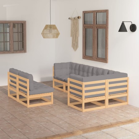 Garden furniture set 7 pieces and cushions solid pine wood by vidaXL, Garden sets - Ref: Foro24-3076654, Price: 683,03 €, Dis...