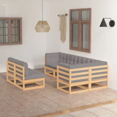 Garden furniture set 7 pieces and cushions solid pine wood by vidaXL, Garden sets - Ref: Foro24-3076654, Price: 673,00 €, Dis...