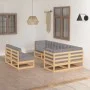 Garden furniture set 7 pieces and cushions solid pine wood by vidaXL, Garden sets - Ref: Foro24-3076654, Price: 673,00 €, Dis...