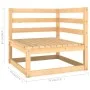 Garden furniture set 7 pieces and cushions solid pine wood by vidaXL, Garden sets - Ref: Foro24-3076654, Price: 673,00 €, Dis...