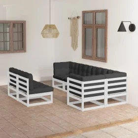 Garden furniture set 7 pieces and cushions solid pine wood by vidaXL, Garden sets - Ref: Foro24-3076655, Price: 671,89 €, Dis...