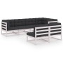 Garden furniture set 7 pieces and cushions solid pine wood by vidaXL, Garden sets - Ref: Foro24-3076655, Price: 681,25 €, Dis...