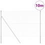 Reja con postes Plateado 1.5 x 10 m Acero recubierto de PVC