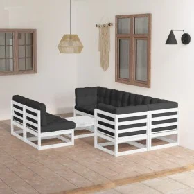 Garden furniture 8 pieces and cushions solid pine wood by vidaXL, Garden sets - Ref: Foro24-3076660, Price: 717,55 €, Discoun...
