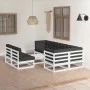 Gartenmöbel 8-teilig und Kissen aus massivem Kiefernholz von vidaXL, Gartensets - Ref: Foro24-3076660, Preis: 717,15 €, Rabat...