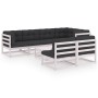 Garden furniture 8 pieces and cushions solid pine wood by vidaXL, Garden sets - Ref: Foro24-3076660, Price: 730,28 €, Discoun...