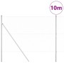 Reja con postes Plateado 1.5 x 10 m Acero recubierto de PVC