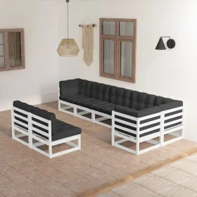Muebles de jardín 8 pzas y cojines madera maciza pino de vidaXL, Conjuntos de jardín - Ref: Foro24-3076665, Precio: 868,57 €,...