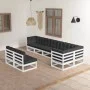 Gartenmöbel 8-teilig und Kissen aus massivem Kiefernholz von vidaXL, Gartensets - Ref: Foro24-3076665, Preis: 866,64 €, Rabat...