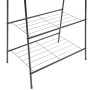 Perchero de ropa negro 59x35x150 cm