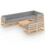 Garden furniture set 9 pieces and cushions solid pine wood by vidaXL, Garden sets - Ref: Foro24-3076669, Price: 826,08 €, Dis...