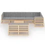 Garden furniture set 9 pieces and cushions solid pine wood by vidaXL, Garden sets - Ref: Foro24-3076669, Price: 826,08 €, Dis...