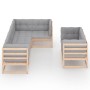 Garden furniture set 7 pieces and cushions solid pine wood by vidaXL, Garden sets - Ref: Foro24-3076694, Price: 666,59 €, Dis...