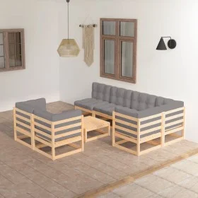 Gartenmöbel 8-teilig und Kissen aus massivem Kiefernholz von vidaXL, Gartensets - Ref: Foro24-3076699, Preis: 698,47 €, Rabat...